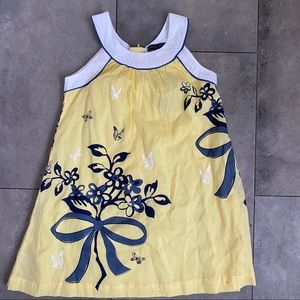 NEW pumpkin patch yellow swing dress butterfly 6